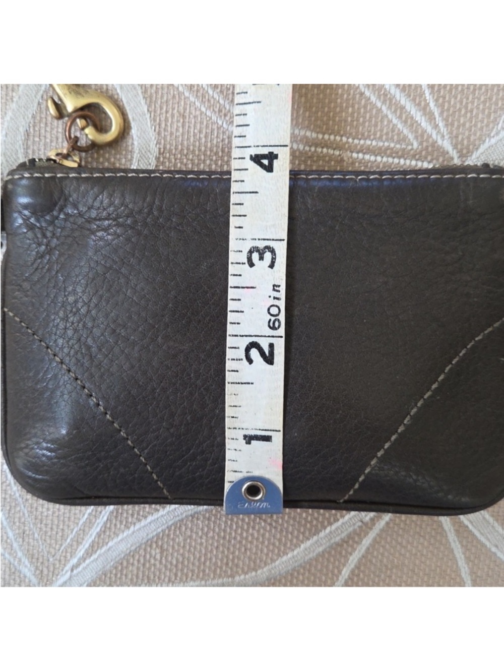 Coach Vintage Black Leather Logo Patch Wristlet - Picture 5 of 10